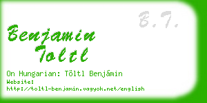 benjamin toltl business card